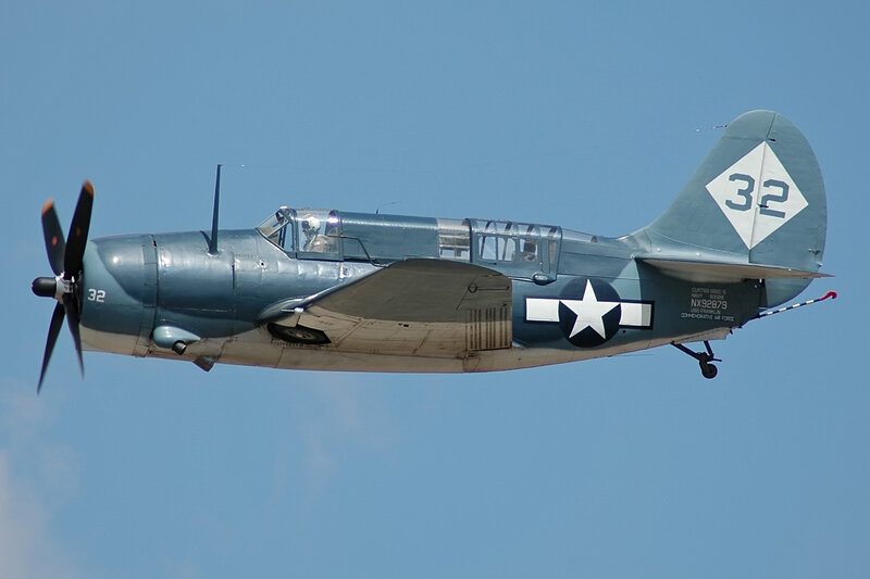 Curtiss SB2C Helldiver in flight