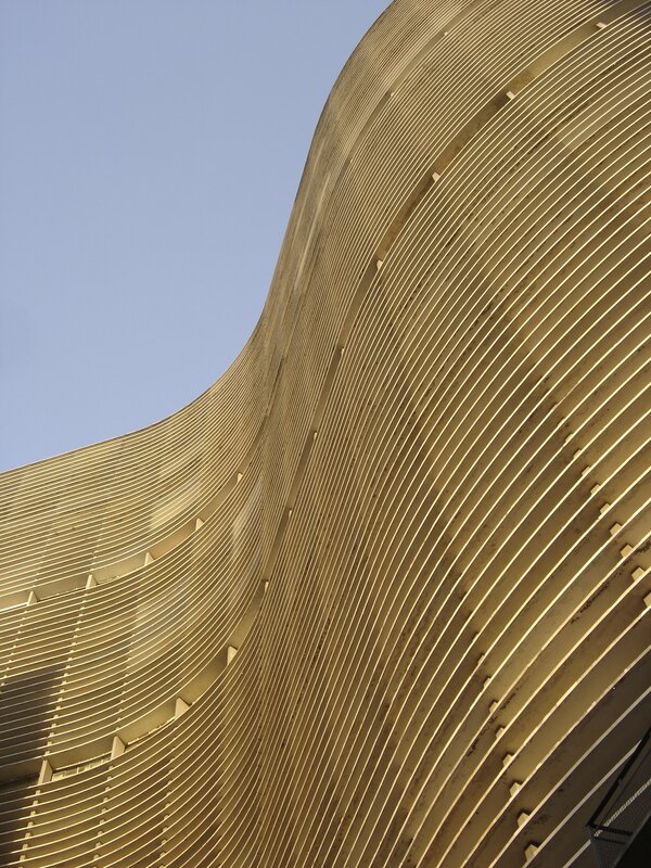 curved architectural facade