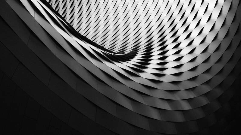 Curved Architectural Structure — Black