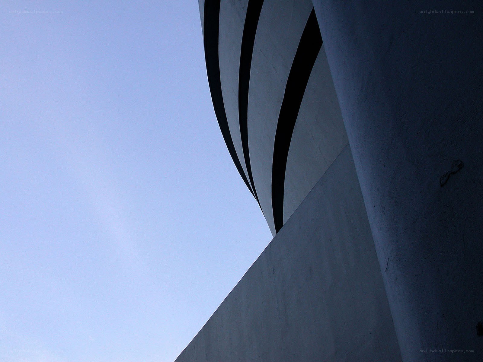 curved architectural structure