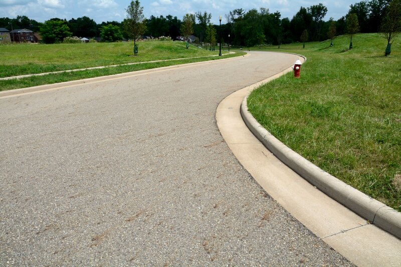 Curved Asphalt Road — Gray