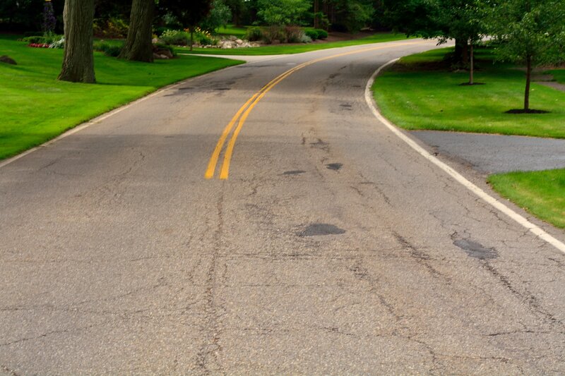 Curved Asphalt Road