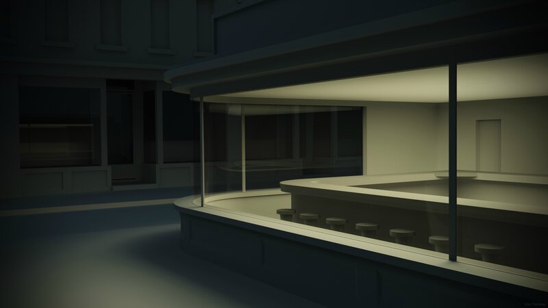 Curved Bar Counter
