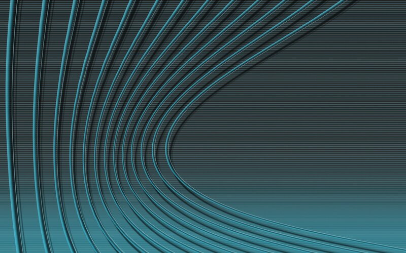 Curved Blue Lines on Dark Background — Calm