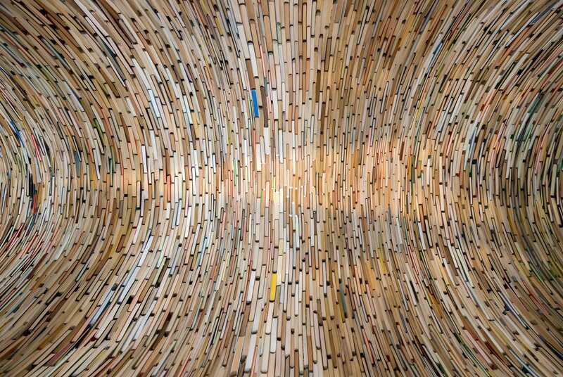 Curved Book Wall