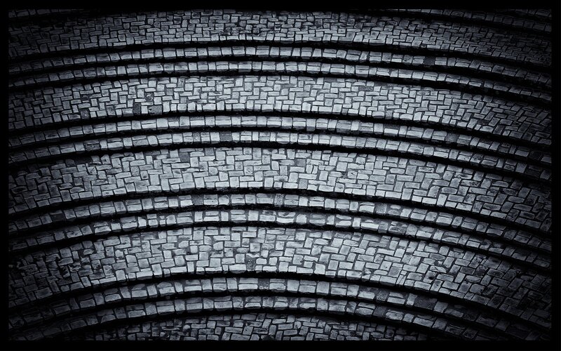 Curved Brick Archway — Black