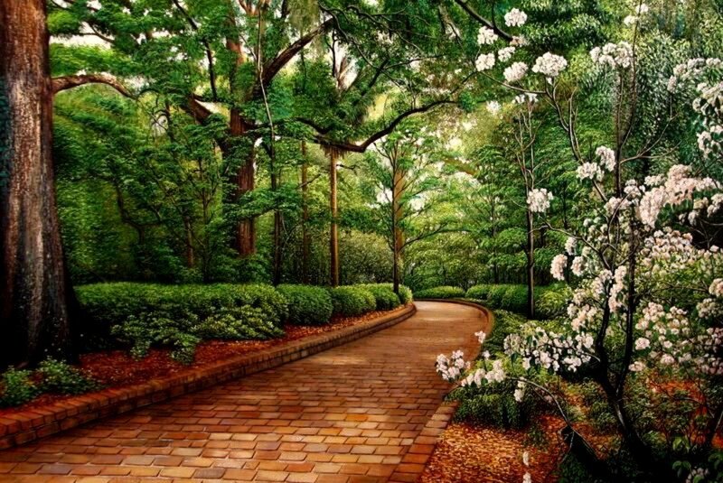 Curved Brick Path