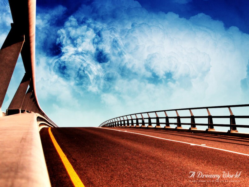 Curved Bridge Road — Blue