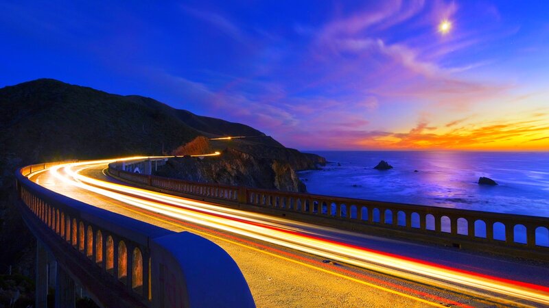 Curved Coastal Road
