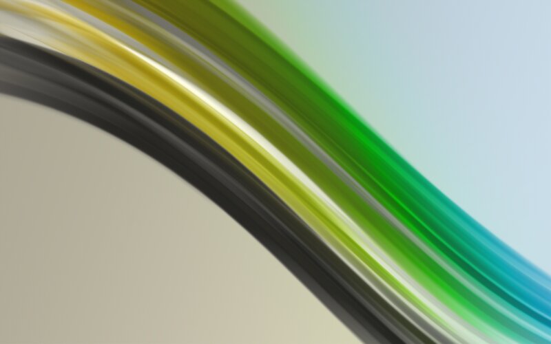 Curved Colored Lines — Green, Calm
