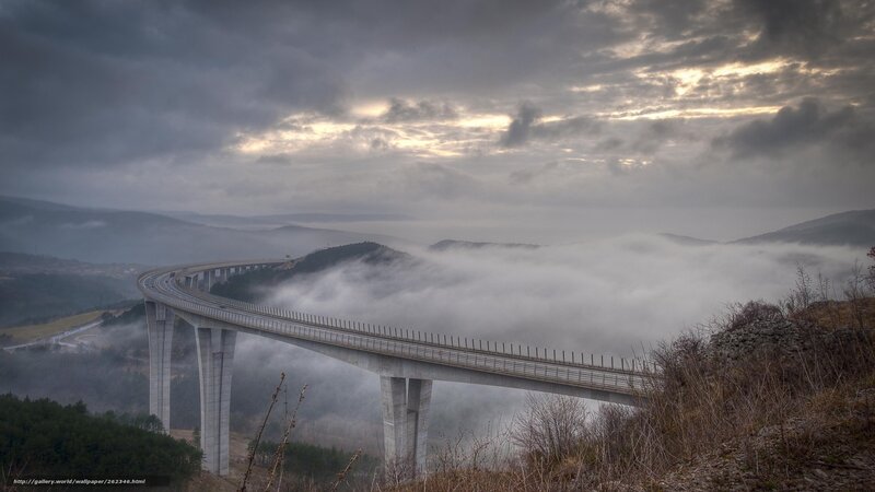 Curved Concrete Bridge