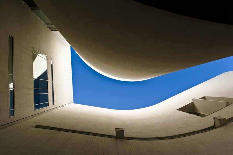 Curved Concrete Structure — White