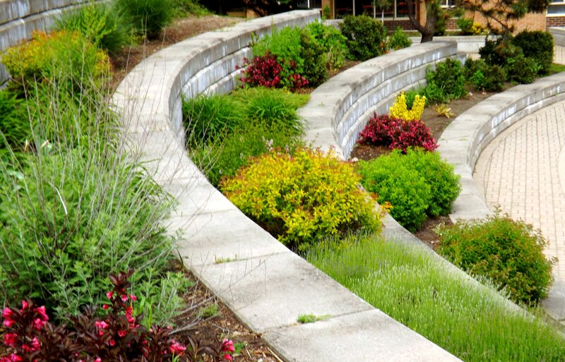 Curved Garden Steps