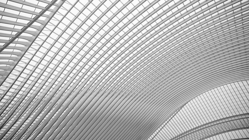 Curved Glass Ceiling — Gray