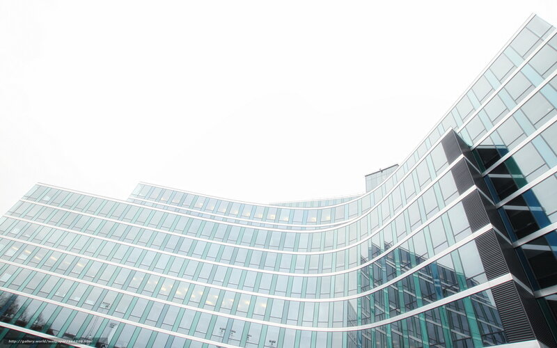 curved glass office building