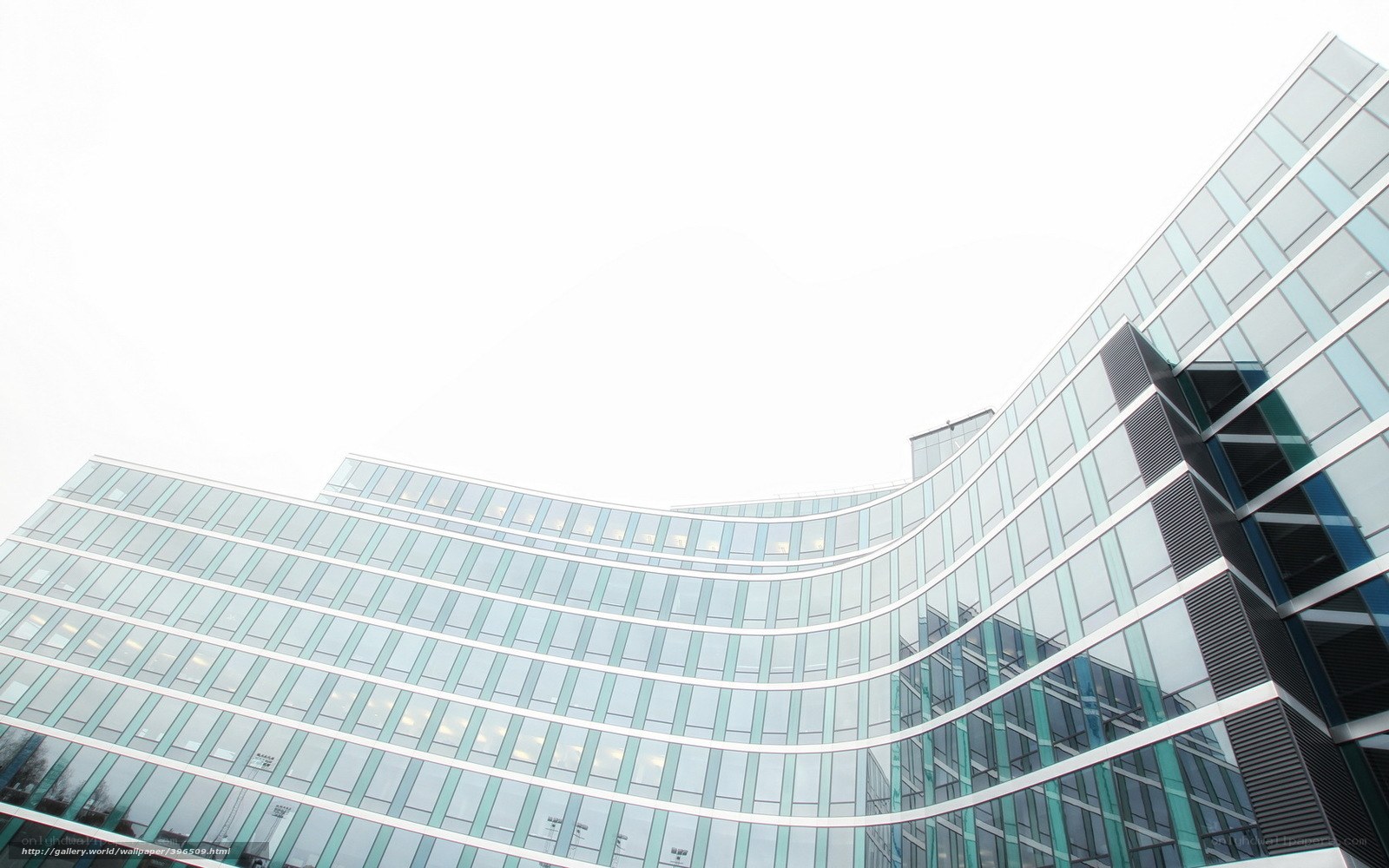 curved glass office building