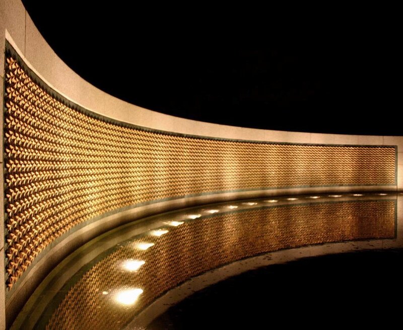 Curved Golden Wall