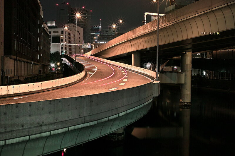 Curved Highway Bridge