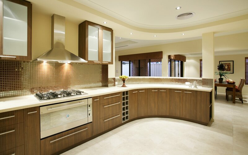 Curved Kitchen Island