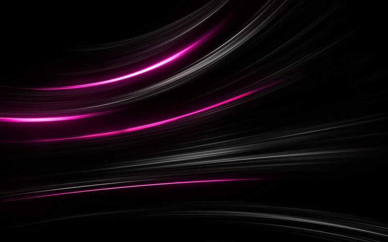 Curved Light Streaks — Black, Dynamic, Abstract, Lines, Dark Background