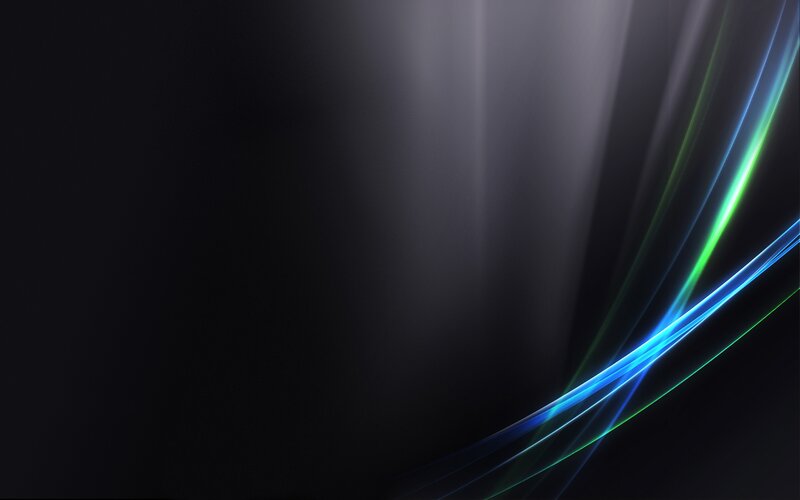 Curved Light Streaks — Blue, Dynamic, Abstract, Lines, Dark Background