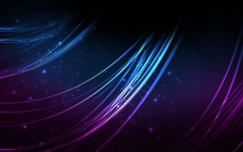 Curved Light Streaks — Blue, Dynamic, Abstract, Lines