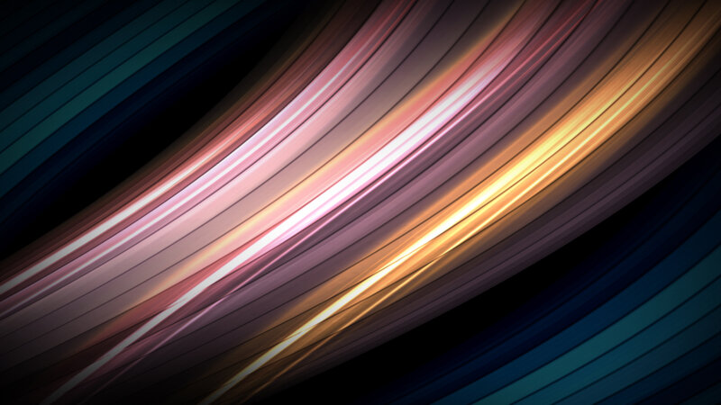 Curved Light Streaks — Gold, Dynamic, Abstract