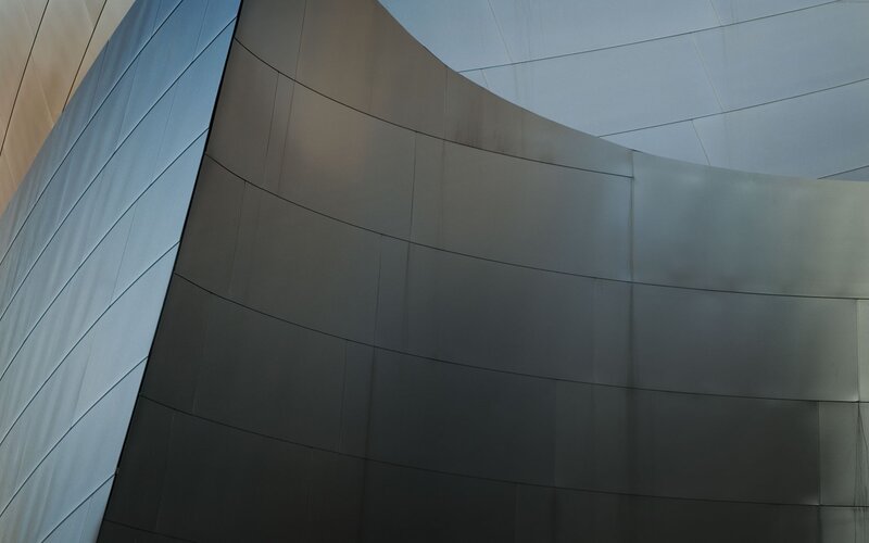 curved metal architectural surface