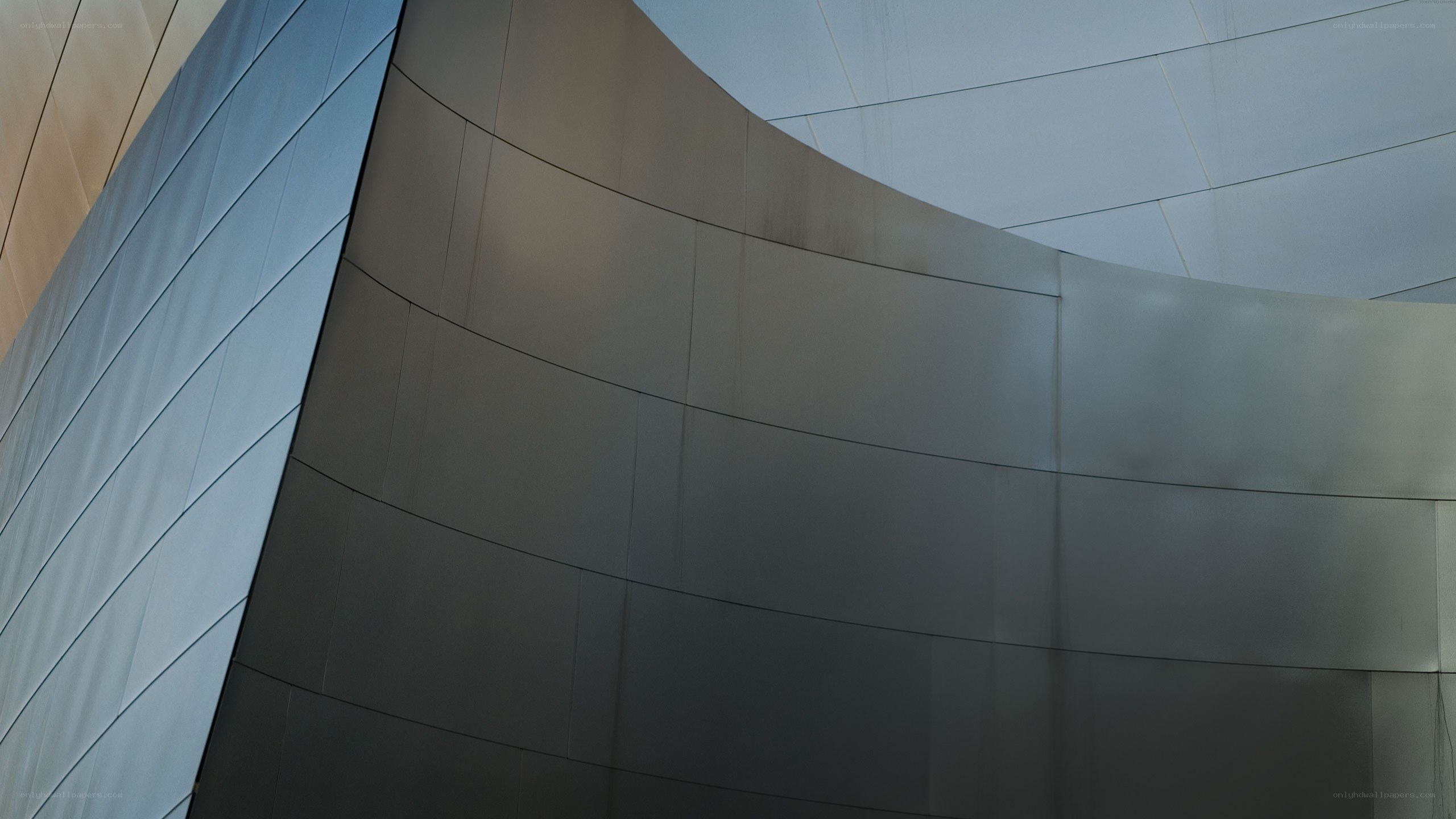 curved metallic building facade