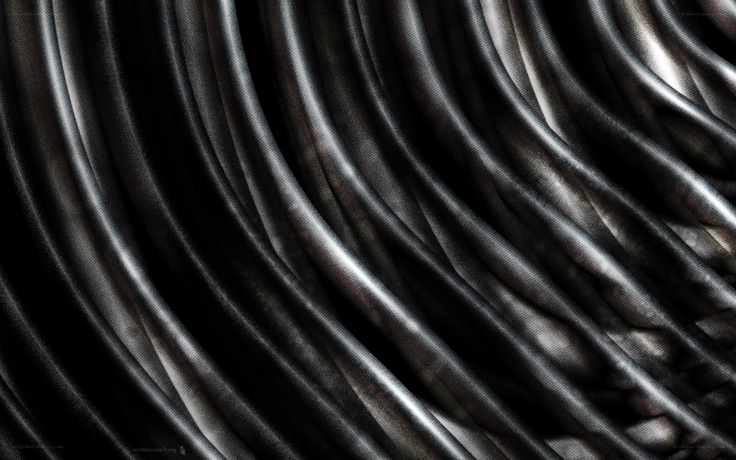 curved metallic cable texture