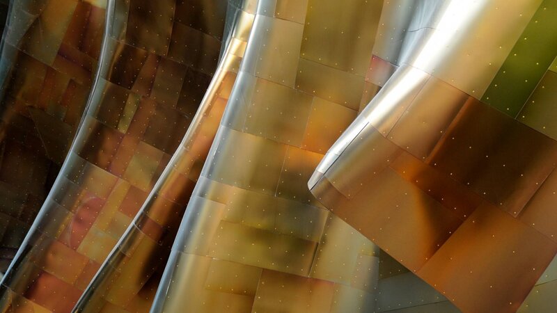 Curved Metallic Panels — Gold