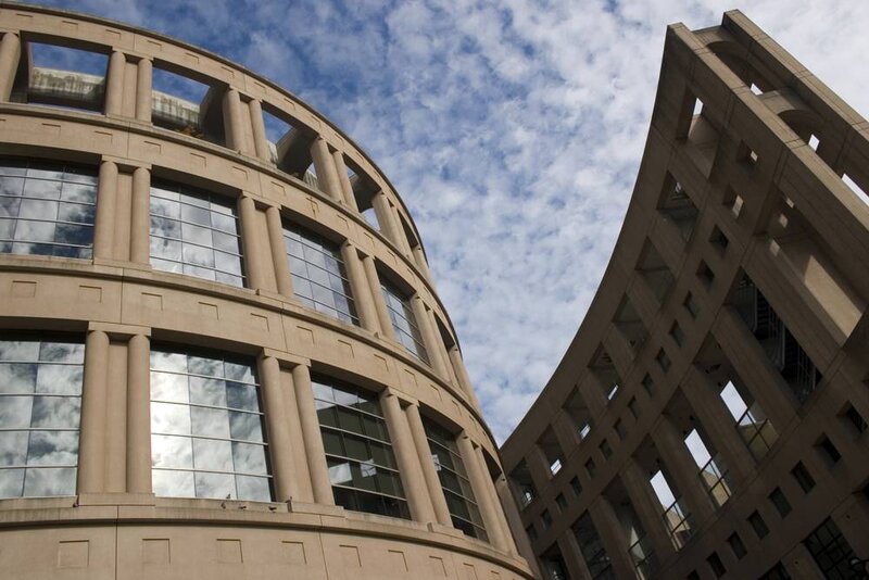 curved modern buildings