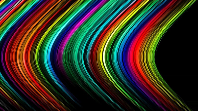 Curved Rainbow Lines