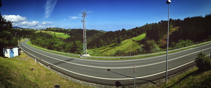 Curved Road in Hills