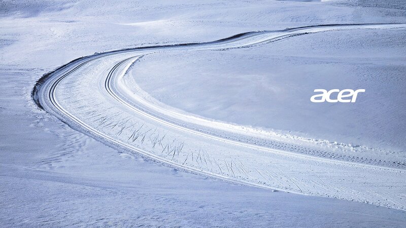 Curved Road in Snow