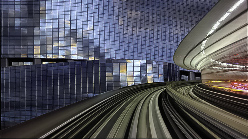 Curved Road with Building