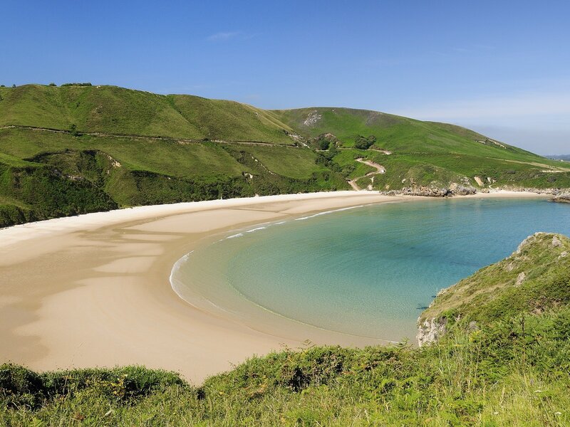 Curved Sandy Beach