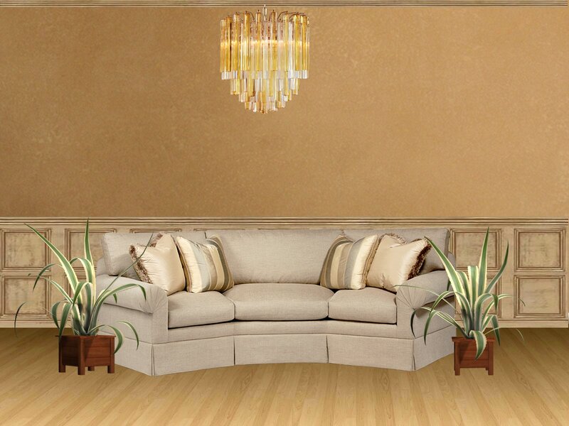 Curved Sofa in Living Room