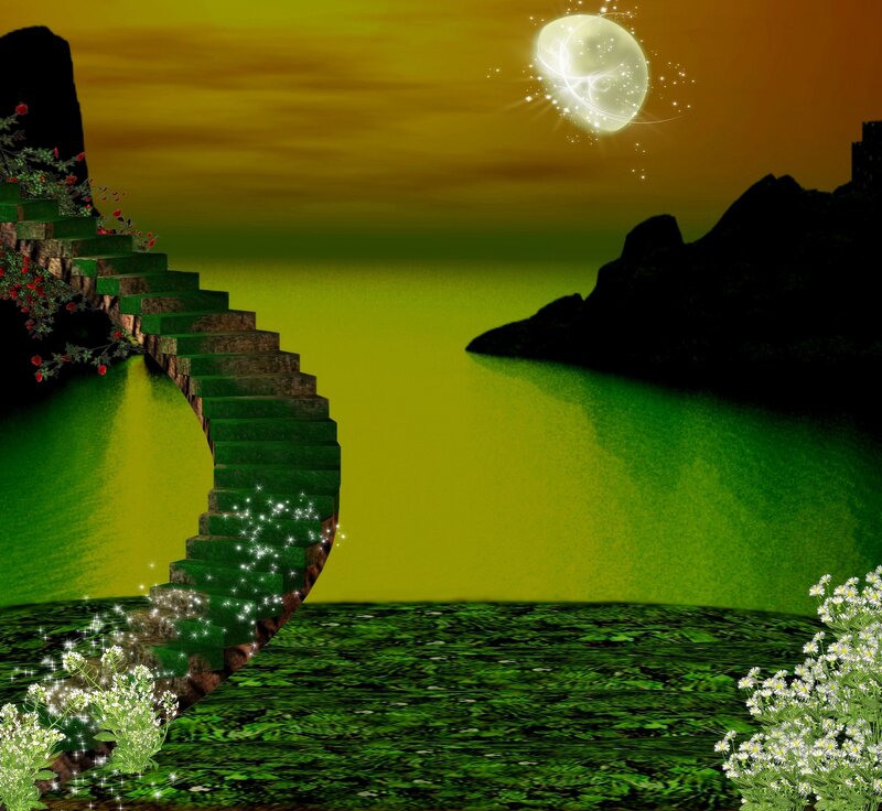Curved Staircase to Moon
