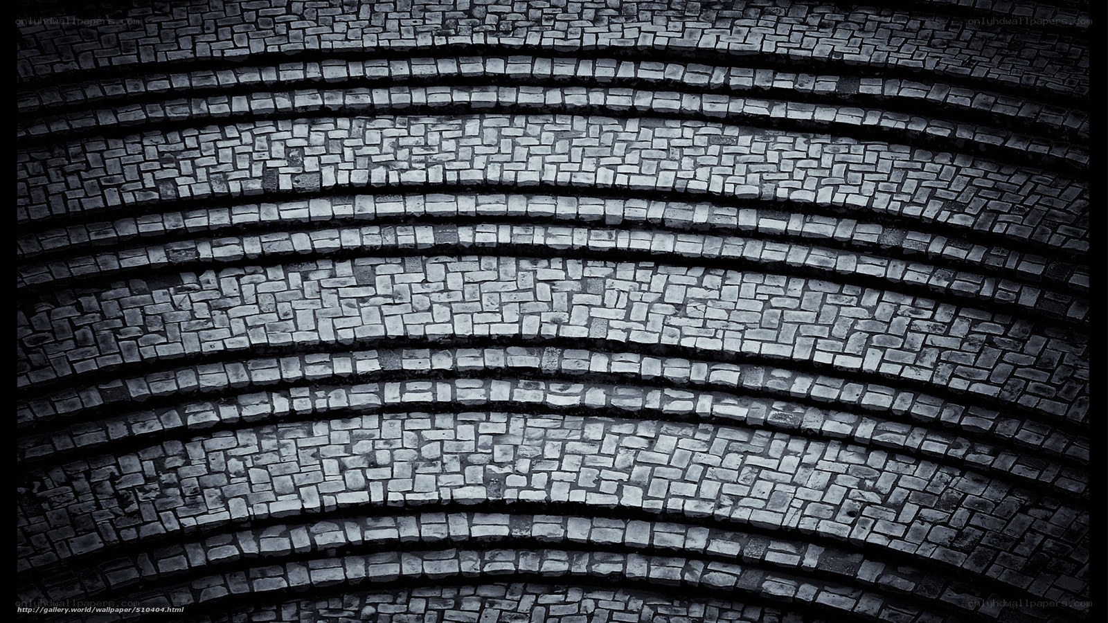 curved stone mosaic pattern