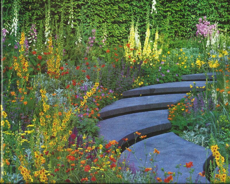 Curved Stone Path in Garden