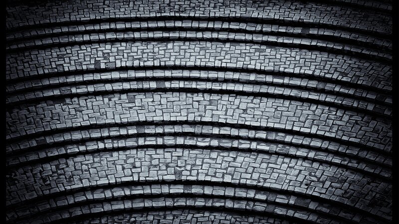 curved stone tile pattern