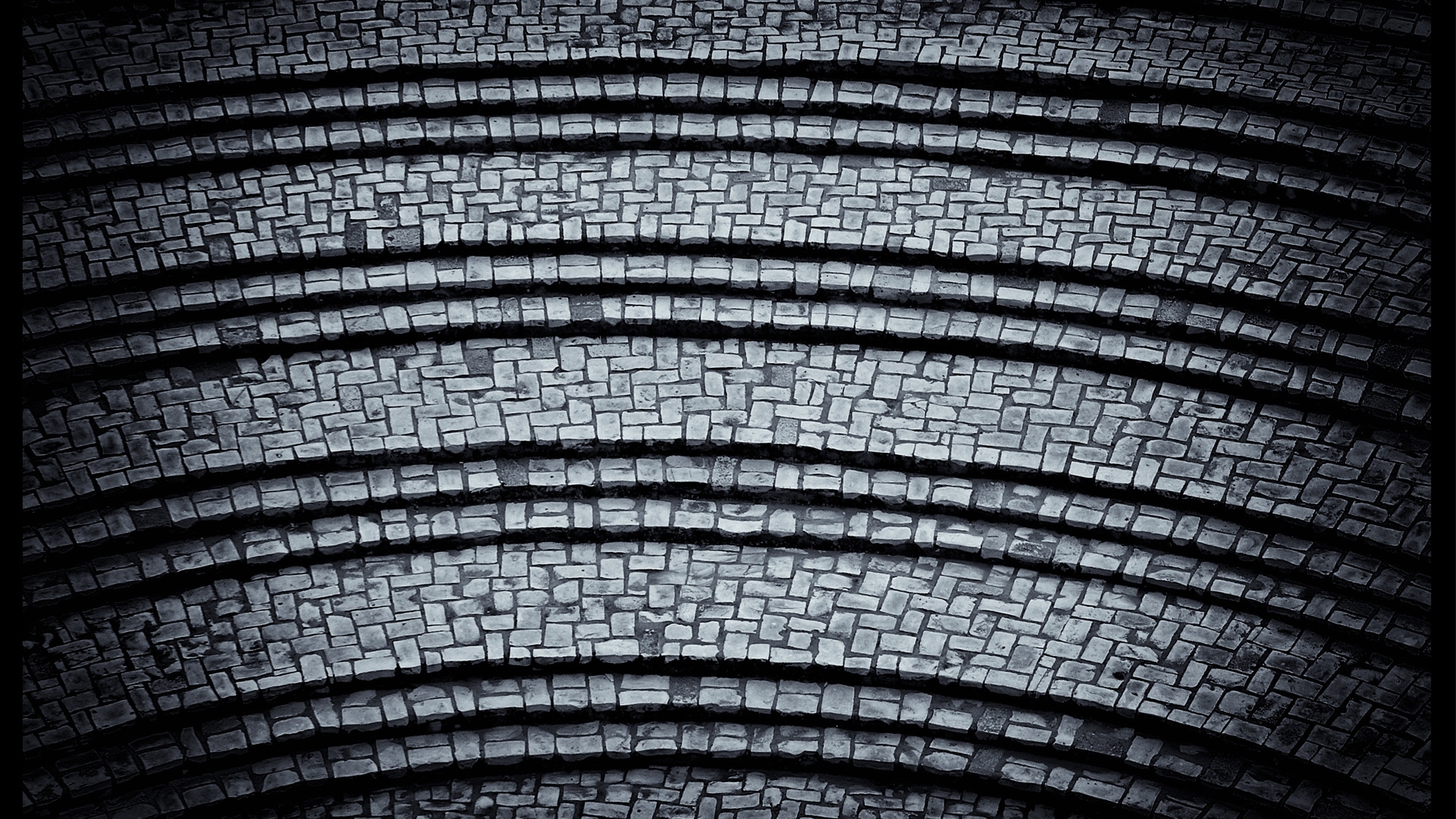 curved stone tile pattern