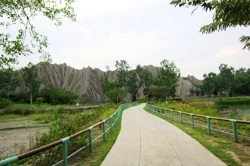 Curved Walkway in Park