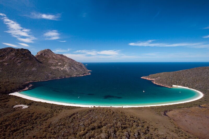 Curved White-sand Beach