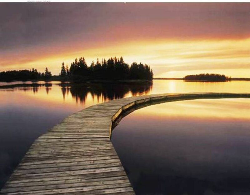 Curved Wooden Dock
