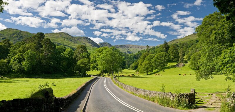 Curving Road in Valley