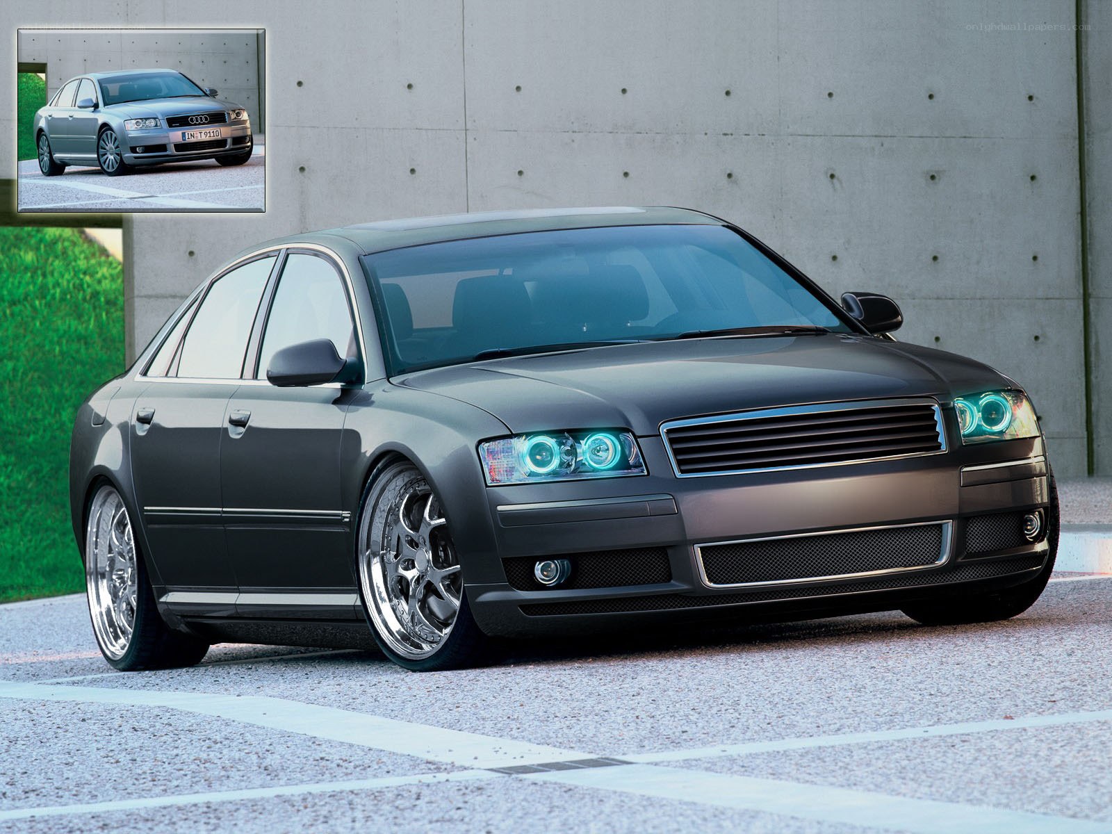 Custom Audi A8 with LED headlights