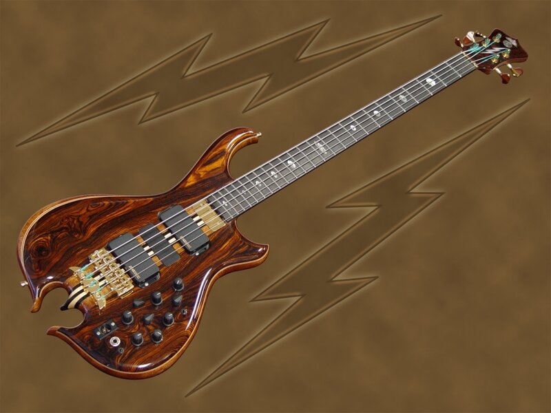 Custom Bass Guitar — Brown