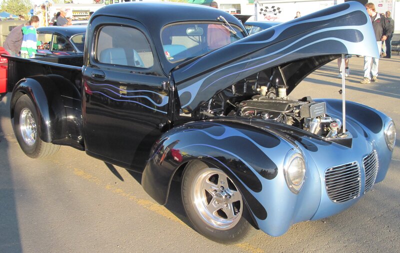 Custom Black and Blue Truck